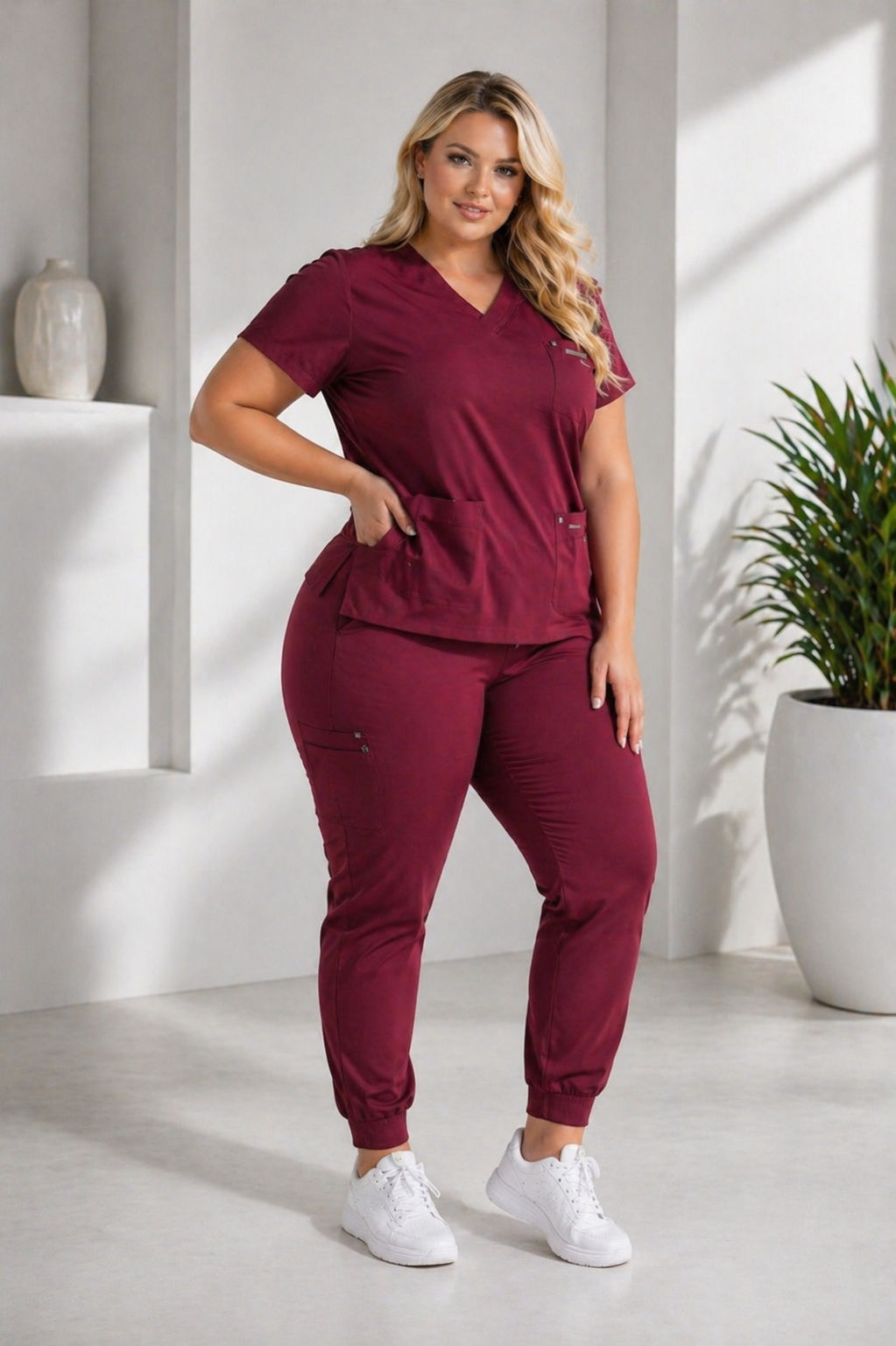 Vida Essential Scrubs Set - Female Fit (Black)