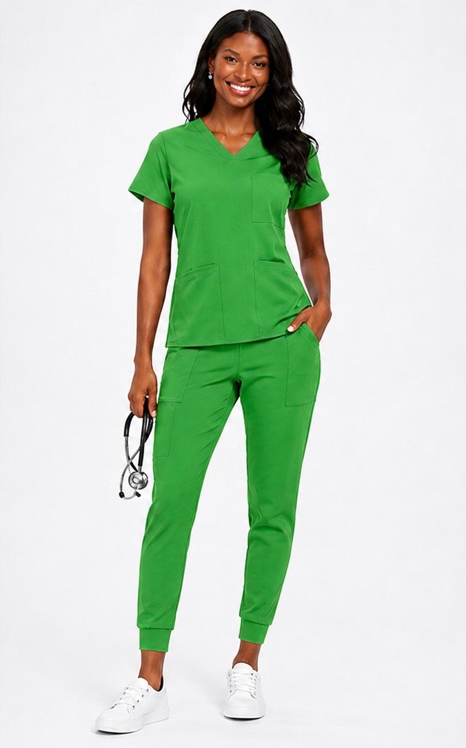 Vida Essential Scrubs Set - Female Fit (Black)