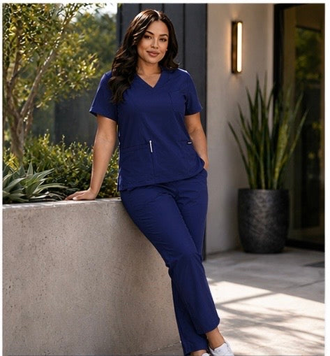 Vida Essential Scrub Set - Female Fit(Ceil Blue)