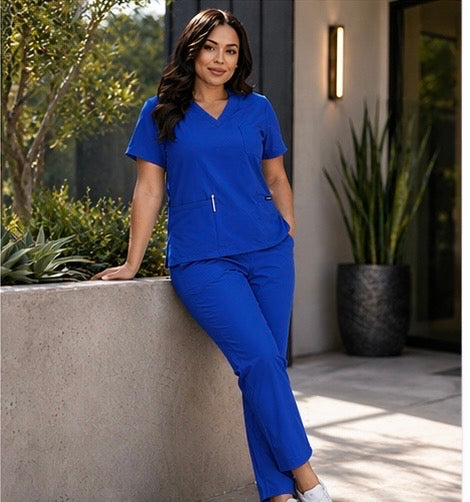 Vida Essential Scrub Set - Female Fit(Ceil Blue)