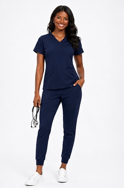 Vida Essential Scrubs Set - Female Fit (Black)